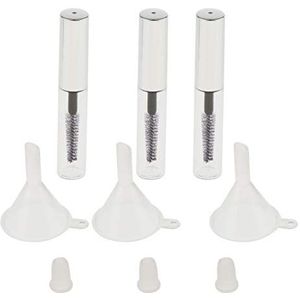 3Pcs 4Ml Lege Mascara Buis Met Wimper Wand Rubber Inserts Trechters Set Transparant