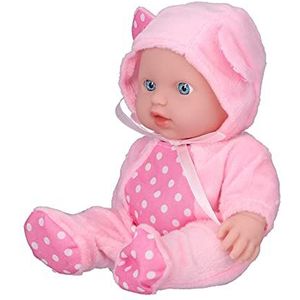 BROLEO Reborn Babypop, levensechte prachtige siliconen babypop, wasbaar voor verzameling voor vakantie, verjaardagscadeaus (Q8G-003 roze stip)