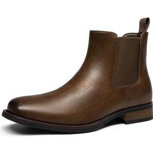 Bruno Marc Heren Laarzen Chelsea Boots Enkellaarzen Comfort Schoenen, Bruin PU., 42 EU
