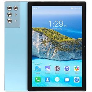 Business Tablet HD Tablet 10,1 Inch FHD 7000 MAh Batterij Dual Camera Blauw met Keyboard Case voor op Reis (EU-stekker)