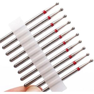 Mozulon 10-delige diamantfrees for nagelboor for elektrische manicuremachine, nagelriemreinigingsvijlen, apparatuur en accessoires(10PC-NO17)