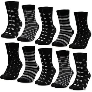 Occulto dames sokken pak van 10 (model: Rita) Zwart 35-38