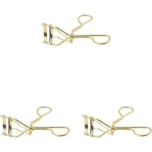 3 Set van Wimper Krultang Carbon Staal Wimper Curling Tool Draagbare Cosmetische Make-up Krultang, Gold Plating, Verguld