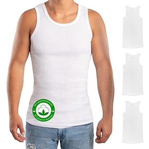 RØDER Premium 3-pack • onderhemd voor heren • 100% gekamd katoen • wit • zwart • (S-3XL) • Tanktop, wit, L