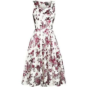 H&R London Aphrodite Metallic Swing Dress Medium-lengte jurk wit L