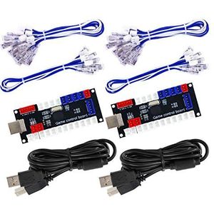 SJ@JX Arcade Game Controller USB Encoder Zero Delay 2 Player to Joystick Button for PC MAME Raspberry Pi Retro