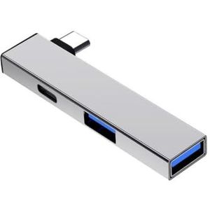Aluminium USB C-hub met USB3.0+USB2.0-poort voor zeer snelle connectiviteit