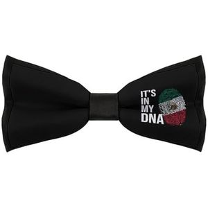 It's In My DNA Mexicaanse vlag elegante vlinderdassen voor mannen verstelbare voorgebonden vlinderdas stropdassen voor zakelijk dagelijks feest