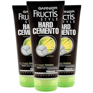 Garnier - Fructis Style Gel Hard Cemento - Haargel - 3 Flessen van 200ml - 10 Absolute Hold
