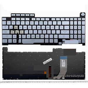 VS voor ASUS voor ROG voor Strix G712 S7D G732 G731/GT/GU/GV/GW G712L G712V G732L G732G G732GU Laptoptoetsenbord(Silver Backlight US)