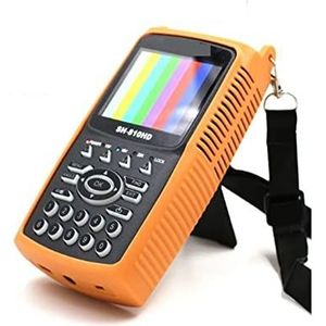 Satellietzoekers SH-810HD 3.5 Inch Lcd-scherm DVB-S2 DVB-T2 Combo Digitale Signaalzoeker Ondersteuning CCTV 8PSK 16APSK Satfinder Meter 810HD LCD-scherm met meter met satellietdetectie (Color : With