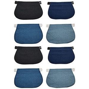 Laonainai 8 stuks zwangerschapsbroek verlenger broek verlenger zwangerschap elastische taille verlenger elastische broek knoop verlenger voor zwangere jeans broek broek (4 kleuren)