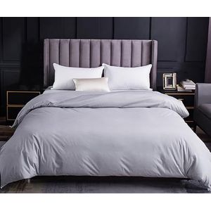 Vochtbescherming, katoen, wasbaar, incontinentie, dekbed met ritssluiting, voor kinderen, ouderen, hond, kat, lichtgrijs, 200 x 200 cm