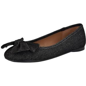 Nine West Veronika Ballet Flat voor dames, Zwarte Denim 002, 35.5 EU