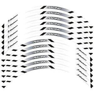 motorfiets wiel sticker 12 Pcs Fit Motorcycle Wheel Sticker Stripe Reflective Rim For SU-ZU-KI Hayabusa (Color : B)