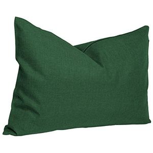 Kussensloop 40x60 cm groen donker met ritssluiting structuur linnenlook kussen voor sofa werpkussen