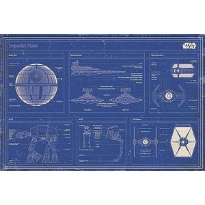 Pyramid Star Wars Imperial fleet blueprint Poster 91,5x61cm,