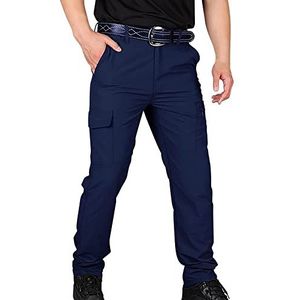 ARTRAY Casual Werk Zip Multi-Pockets Broek Waterdichte Broek Heren Lichtgewicht en Sneldrogende Wandelbroek Heren Stijlvolle Fit Heren Activewear Broek Heren Combat Broek Training Broek, Donkerblauw,