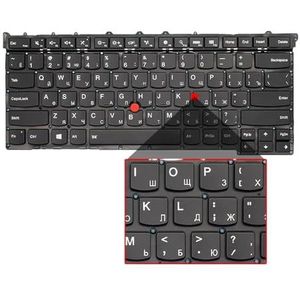 YGUWZ Vervanging Backlit Amerikaans Engels Toetsenbord 3 2015 Compatibel met Russische Layout (RU X1 Carbon2015year)