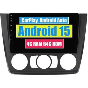 RoverOne Auto Stereo CarPlay Hoofd Unit voor BMW 1 Series 1-Series E81 E82 E87 E88 2004-2012 Android Auto Touchscreen Sat Navi Bluetooth WiFi Radio Speler