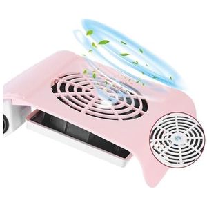 Nagelstofzuiger Stofzuiger Manicuremachine Gereedschappen Sterke kracht Laag geluidsniveau Nagelkunstgereedschap(Pink)