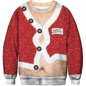 yeeplant Grappige Kerstmis Crewneck Vakantie Cartoon Party Trui Polyester Sweatshirt Trui Shirt, Multi kleuren 1, M