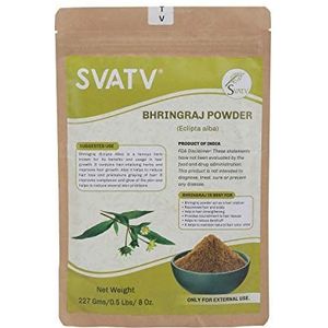 SVATV Natural Bhringraj Powder (Eclipta Alba) for Silky & Soft Hair Care | Promote Hair Growth | Increases Hair Thickness | Ayurvedic Hair Products - 227g, 8oz