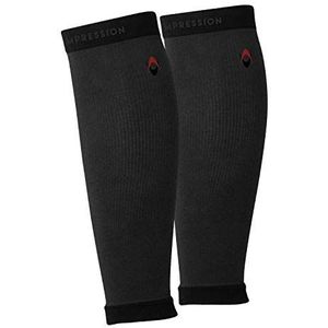 NV Compression Merino wol compressie kalfmouwen (zwart/grijs, S/M (30-41 cm)