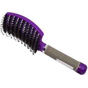 Voremy Ultra Detangler Magic Brush, Anti-Static Boar Bristle Hair Brush, Fast Blow Drying Hairstreaq Detangling Brush, Wet Or Dry Use For Men,Women, Kid Long,Thick,Thin,Curly, Tangled Hair (Golden)