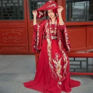 INSTR Trouwjurk Voor Koppels Fotografie Cosplay Kostuum Oude Chinese Bruiloft Hanfu Jurk Rode Sets