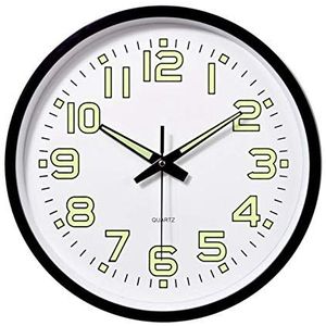 coserori 12 Inch / 30cm Luminous Wall Clock Silent with Night Light Glow in the Dark Round Clock, Living Room Decoration