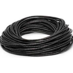 BPABDEITR Kabelwikkelhoes organizer met spiraal, 4 mm, 6 mm, 8 mm binnendiameter, veelkleurig, meerdere maten(Schwarz,OD 4mm 17 Meter)