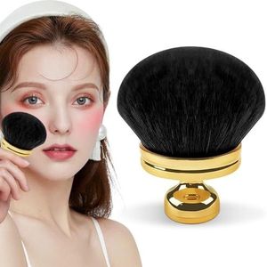 Extra grote lichaamsmake-upborstel voor zelfbruiner - 3 inch brede Kabuki-borstel met 74 mm ovale kop, streepvrije bruiningsapplicator voor lotion/mousse/bronzer, reisvriendelijk make-upgereedschap