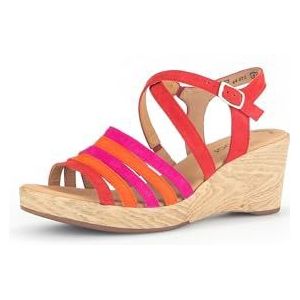 Gabor Damessandalen met sleehak, Flame Pink Pumpkin 10, 41 EU