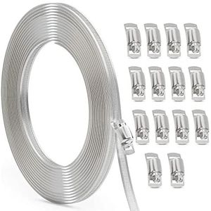 RVS slangklem DIY metalen band verstelbare slangklem for slang pijpleiding gereedschap bevestigingsmiddelen universeel type