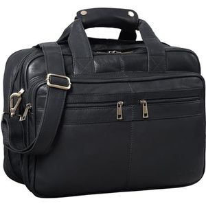 STILORD 'Tom' Vintage Lederen Schoudertas voor Mannen en Vrouwen 15 inch Laptoptas DIN A4 Messenger Bag Tas Echt Leer, Kleur:colorado - bruin