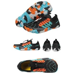 Wandelen Blotevoetenschoenen Vrouwen Mannen, Blotevoetenwaterschoenen voor Vrouwen Mannen, Brede Teen Box, Slip On, voor Wandelen Gym Workout Trail Running, Zwart, 42 EU