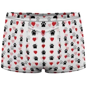 Hond Poot Kat Poot Hart Heren Boxer Slips Sexy Shorts Mesh Boxers Ondergoed Ademend Onderbroek Thong