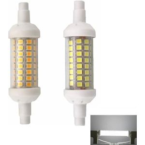WeiHong R7S LED-lamp 135 mm 118mm 78mm LED staaflamp met R7s fitting 6W 9W 10W 12W keramische R7S lineaire buis licht AC 220-240V verpakking van 2 (wit, 78 mm 6 W)