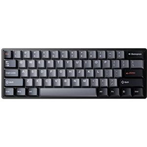 QPSJXN G60 Compact 61 Toetsenbord Met Snelle Trigger Mechanische Schakelaars En RGB Compatibel Met Snelle Actie (Zwart Grijs Oranje)