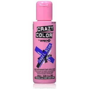 Crazy Color Haarverf voor semi-permanent haar, 100 ml (capriblauw) - 2 stuks