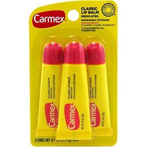 Carmex - 3 x Lip Moisturizing Tube, originele balsem uit de VS