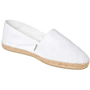 weltenmann Formentera – Klassieke Slip-on Espadrilles van Katoen met Schoenenzak, Feta, 41, Handmade in Spain