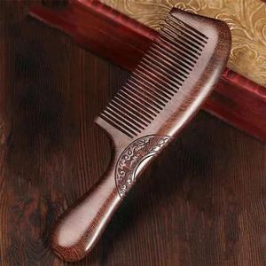 Duurzame dubbelzijdige kam van sandelhout voor haar borstelen en kappers, hoofdverzorgingsgereedschap