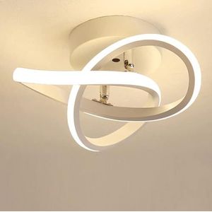 TONFON Moderne inbouw plafondlamp ringen creatief ontwerp plafondlamp acryl LED plafondlamp for hal balkon entree foyer trappenhuis gangpad zolder restaurant hanglamp(Color:White,Size:Warm light)