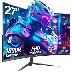 Gawfolk - 27 inch - Curved Gaming Monitor - QHD 1440P - 165Hz - FreeSync