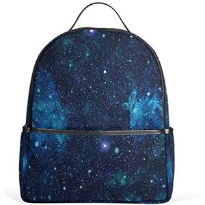 My Daily Blue Galaxy Star en Nebula Universe Rugzak voor Jongens Meisjes School Boekentas Daypack, multi, 12.6""L × 14.8""H x 5""W