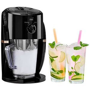 Neo IJsschaafmachine, elektrische ijsrasp met verwijderbare kan voor het mengen van slushies, cocktails, frappe, koffie en ijsthee (zwart en koperkleurig)