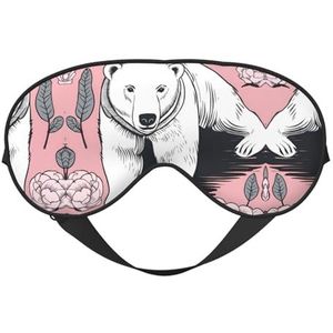 Polar Bear Red Eye Mask Unisex Zero Eye Pressure Oogslaapmasker, zachte oogschaduw cover voor reizen