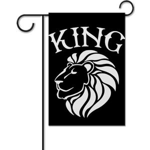 King of The Jungle Lion Grappige Tuin Vlaggen Voor Buiten Dubbelzijdig 30x45 Inch Decoratieve Huis Yard Vlag Gedrukt Gift Welkom
